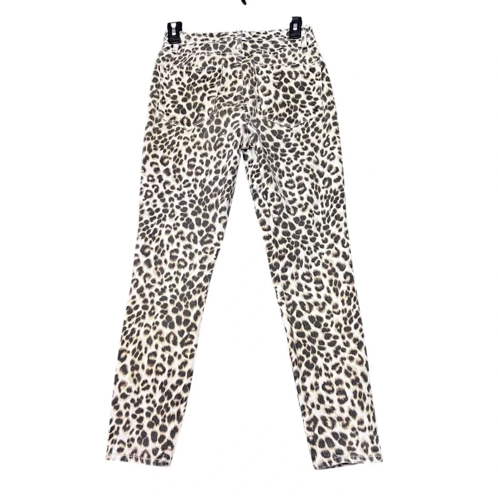 Frame‎ Womens Size 27 Ali High Rise Cigarette Leopard Print Jeans Trendy Chic